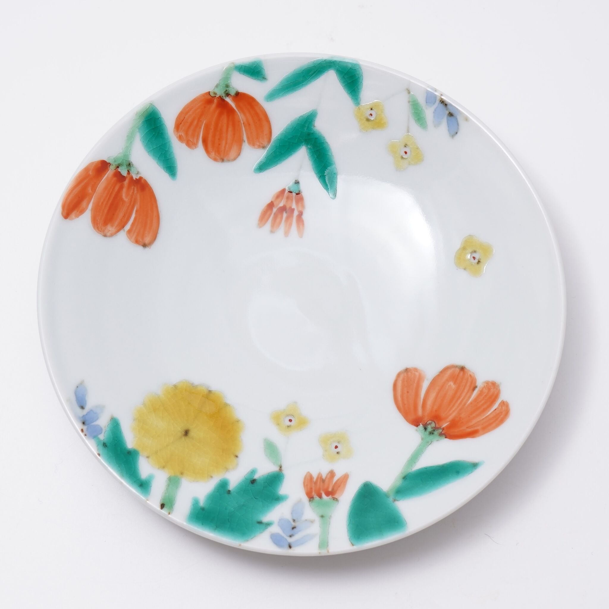 4寸皿 赤花畑【販売期間〜12/26】