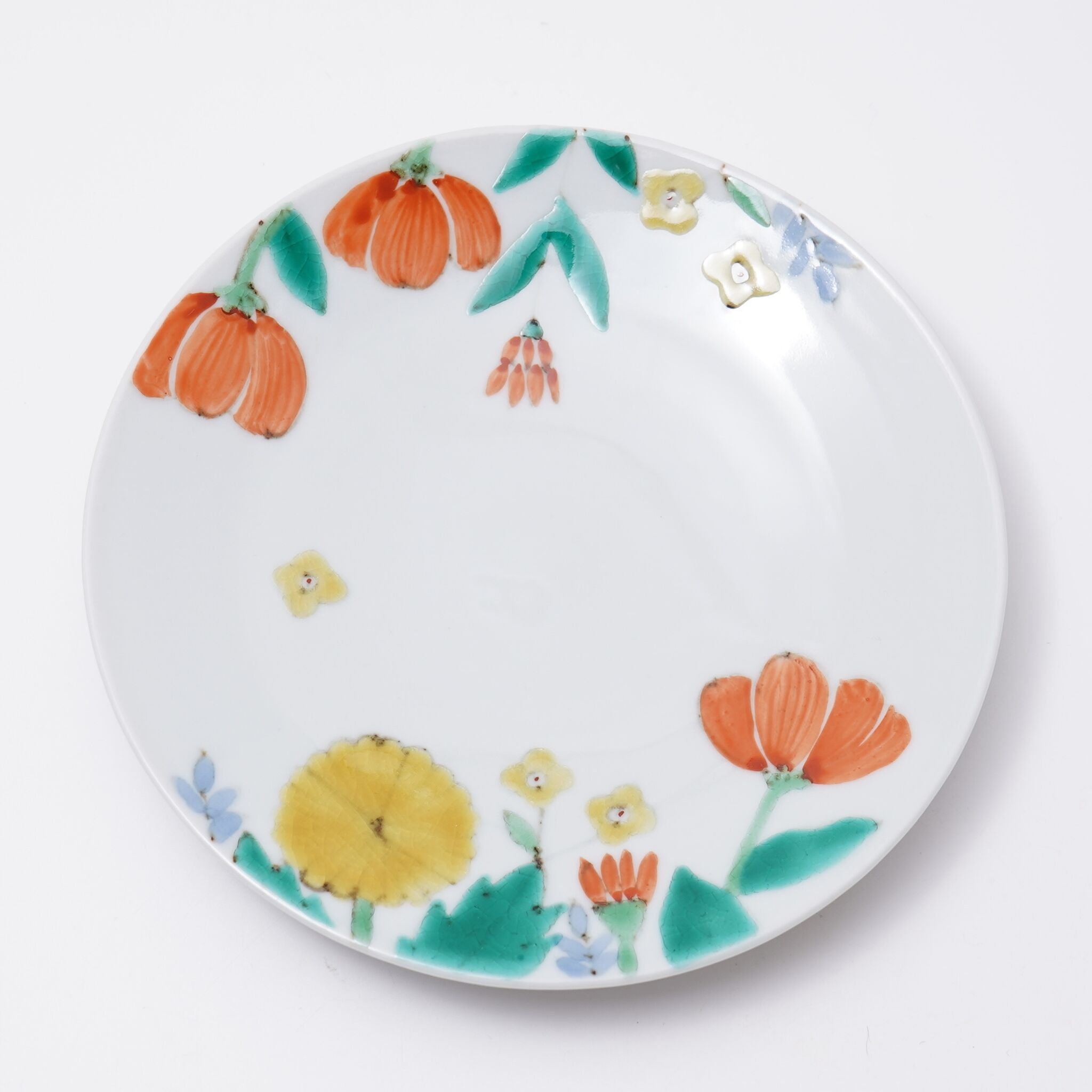 4寸皿 赤花畑【販売期間〜12/26】