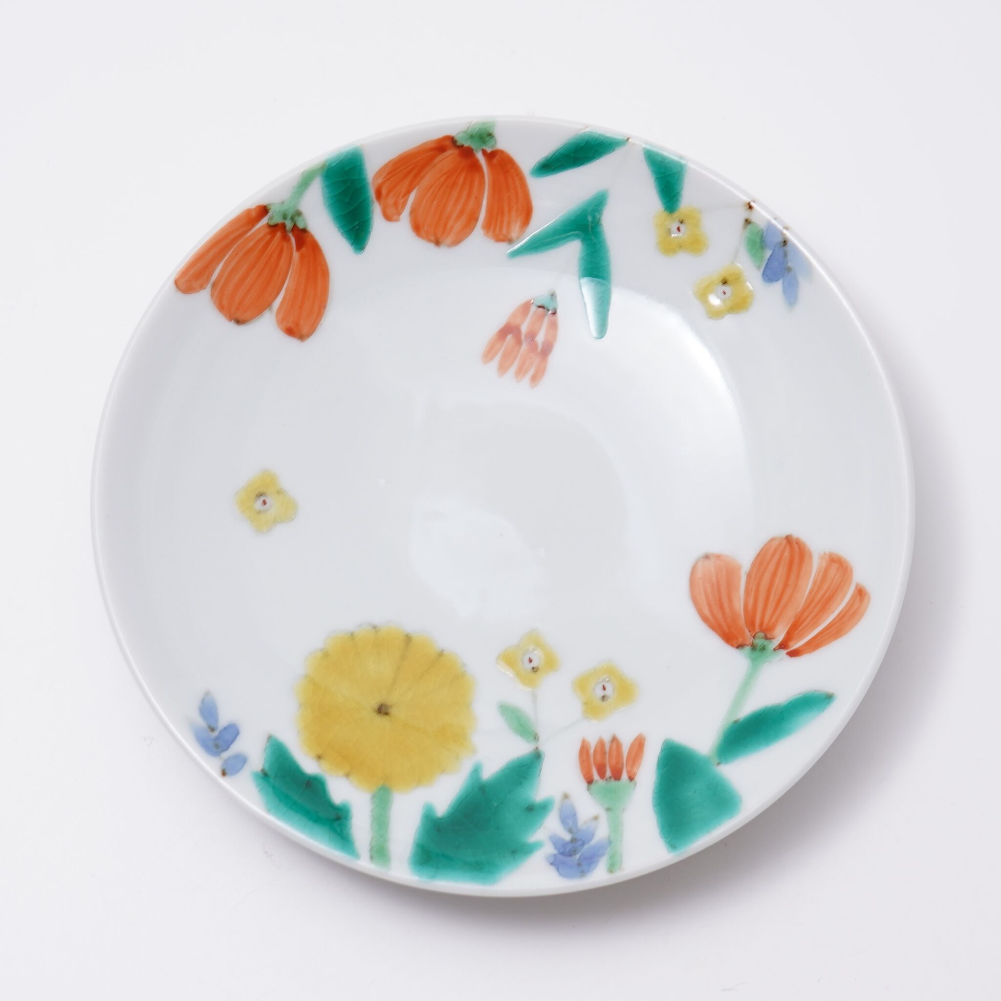 4寸皿 赤花畑【販売期間〜12/26】