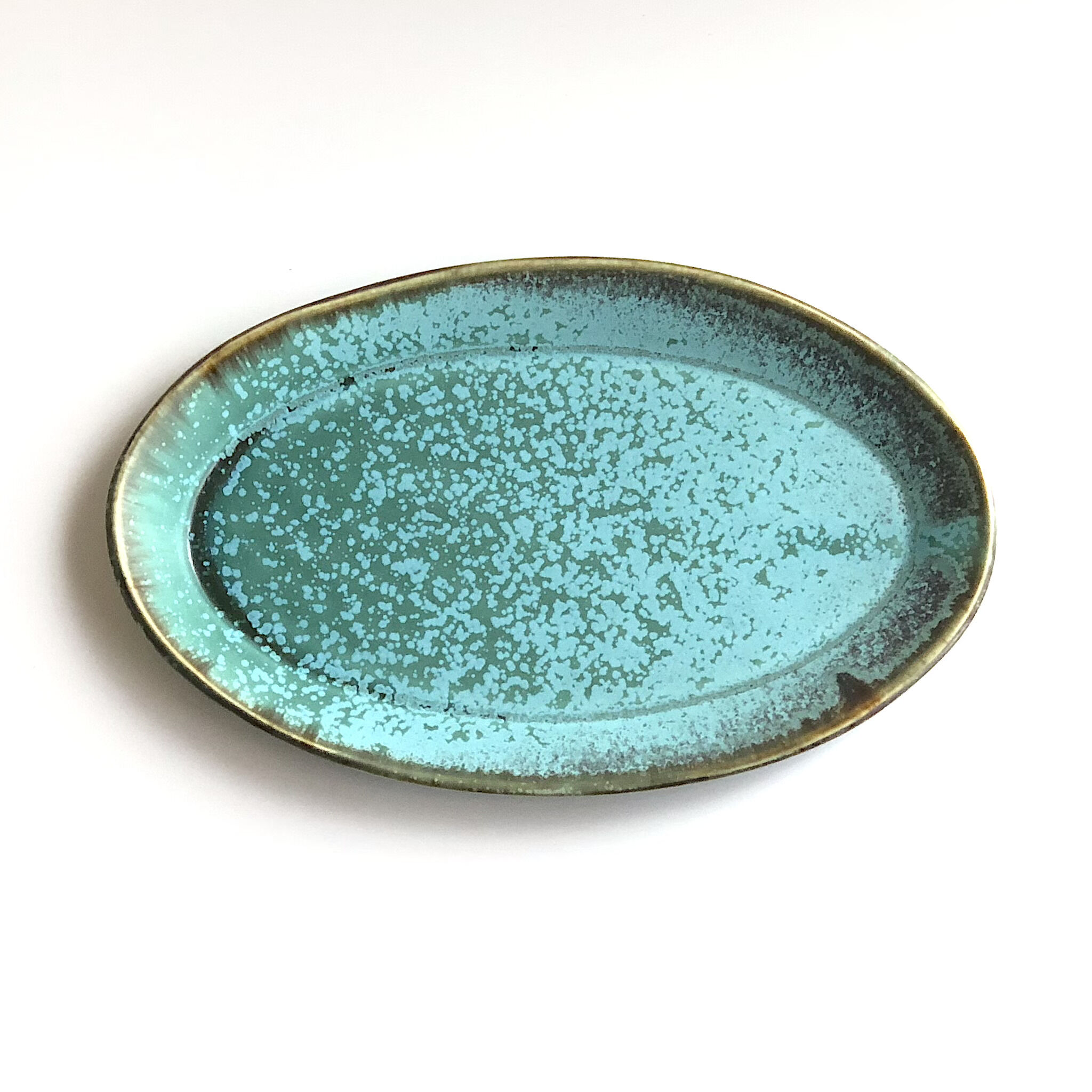 トルコ釉オーバル皿